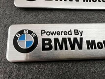  BMW 車用ステッカー エンブレムデカール 2枚セット アルミ製 12*2.6cm カースタイリング シール ☆537番_画像2