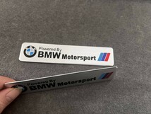  BMW 車用ステッカー エンブレムデカール 2枚セット アルミ製 12*2.6cm カースタイリング シール ☆537番_画像6