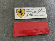 フェラーリ Ferrari 車用ステッカー エンブレムデカール 2枚セット アルミ製 8*3cm カースタイリング シール ☆512番_画像3