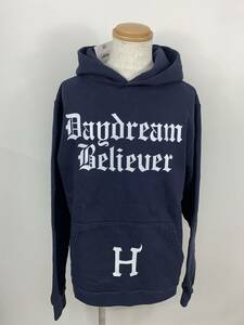 131-KM2481-100: HUF NEXUS7 ハフ ネクサスセブン 20周年 BELIEVER HOODY プルオーバー スウェット パーカー ネイビー Lサイズ