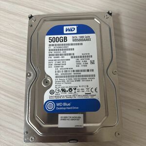 Q373:（動作保証/使用0時間/フォーマット済み） WDC SATA 3.5インチHDD SATA 500GB WD5000AAKX-60U6AA0