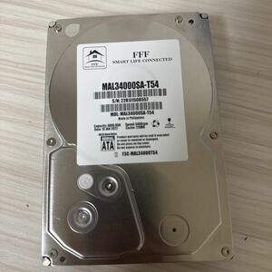 N33:(動作保証/使用35時間)MARSHAL FSLC MAL34000SA-T54 4TB 7200RPM SATA 3.5インチHDD 動作品