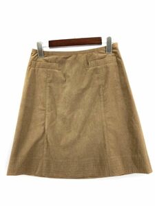 INED Ined fake suede skirt size9/ Brown *# * dja2 lady's 