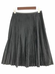 UNTITLED Untitled pleat processing fake suede skirt size0/ black *# * dja2 lady's 