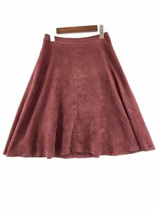 INDIVI Indivi fake suede flair skirt size36/ bordeaux *# * dja2 lady's 