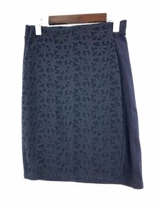ELLE L race switch tight skirt size38/ navy blue *# * dja2 lady's 