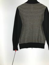 Paul Smith ポールスミス ウール100% 総柄 ニット ジャケット sizeM/黒 ◆■ ☆ dja2 レディース_画像6