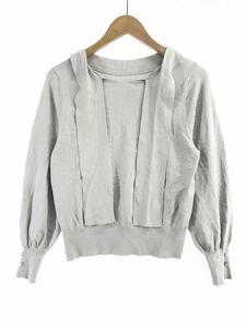 any SiS エニィスィス リボン ニット セーター size１/グレー ◇■ ☆ dja2 レディース