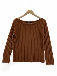 VICKY ビッキー ウール混 ボートネック ニット セーター size2/茶 ◇■ ☆ dja2 レディース