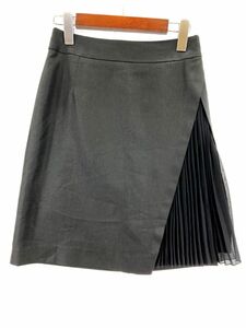 INDIVI Indivi switch pleated skirt size36/ black *# * djb0 lady's 