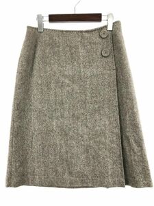 UNTITLED Untitled wool . skirt size3/ tea *# * djb0 lady's 