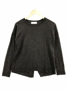 UNTITLED アンタイトル ウール100% バックスリット ニット セーター size2/茶 ◇■ ☆ djb0 レディース