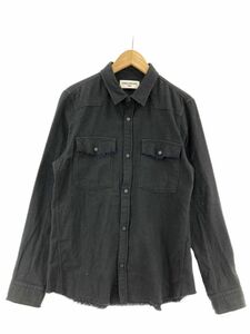 ZADIG&VOLTAIRE ザディグエヴォルテール フリンジ シャツ sizeM/黒 ◇■ ☆ djb0 メンズ