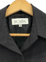 SCAPA スキャパ ウール100% ベルト付き ジャケット size40/茶 ◇■ ☆ djb0 レディース_画像2