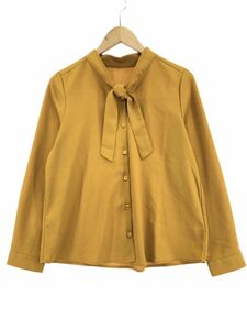 NATURAL BEAUTY BASIC ナチュラルビューティーベーシック ボウタイ ブラウス シャツ sizeM/マスタード ◇■ ☆ djb6 レディース