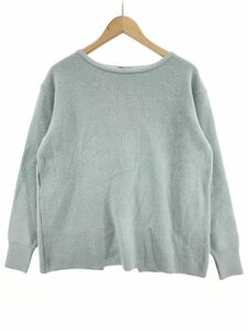 UNTITLED アンタイトル リボン付き ウール・カシミヤ混 リブ ニット セーター size2/ミントブルー ◇■ ☆ djb6 レディース