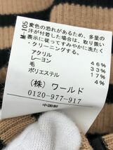 UNTITLED アンタイトル ウール混 ボーダー タートルネック ニット セーター sizeM/黒×茶 ◇■ ☆ djb6 レディース_画像6