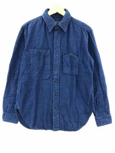 ENGINEERED GARMENTS エンジニアドガーメンツ 千鳥柄 ネル シャツ sizeXS/青 ◇■ ☆ djb6 メンズ