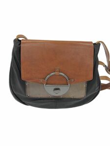 DIESEL ディーゼル ショルダー バッグ 黒×茶 ■■ ☆ djc0 レディース