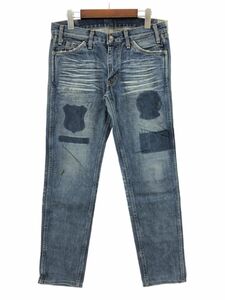 LEVI’S リーバイス ダメージ加工 デニムパンツ size32/インディゴブルー ■■◎ ☆ djc0 メンズ