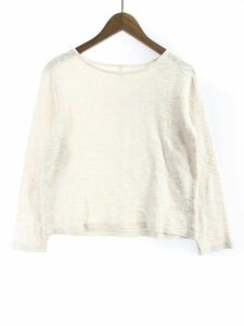 ELLE L tweed manner cut and sewn size38/ ivory *# * djc0 lady's 