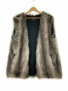 ZARA ザラ フェイクファー ベスト sizeM/ブラウン ◇■ ☆ djc3 レディース