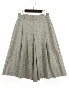 UNTITLED アンタイトル ウール混 タック ガウチョ パンツ size2/グレー系 ◇■ ☆ djc3 レディース