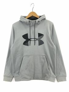 UNDER ARMOUR アンダーアーマー 起毛 ロゴ プルオーバー パーカー sizeSM/ライトグレー ◇■ ☆ djc3 メンズ