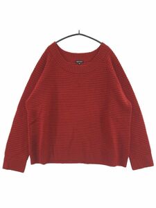 INDIVI インディヴィ ウール100% ニット セーター size48/レッド ◇■ ☆ djc3 レディース