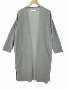 chocol raffine robe ショコラフィネローブ ロング カーディガン sizeF/グレー ◇■ ☆ djc3 レディース