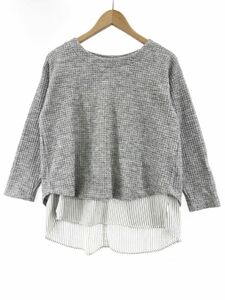 any SiS エニィスィス レイヤード カットソー size2/グレー ◇■ ☆ djc3 レディース