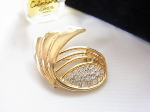  Kirameki .. Cubic Zirconia Gold цвет золотой цвет искривление линия .... подобный прекрасный дизайн товар есть брошь ^