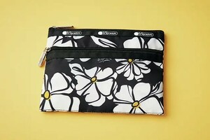 LeSportsac レスポートサック Wファスナーで仕分けも便利！ 大人の花柄ポーチ eclatエクラ付録