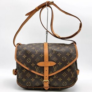 LOUIS VUITTON ルイ・ヴィトン モノグラム ソミュール30 M42256 ショルダーバッグ バッグ ブラウン PVC レディース USED 中古