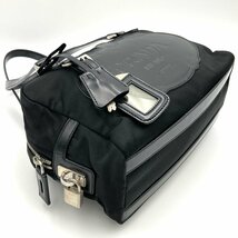 美品 PRADA プラダ トートバッグ ショルダーバッグ 肩掛け バッグ ロゴ マーク ブラック 黒 ナイロン レザー レディース BR3150 USED_画像6