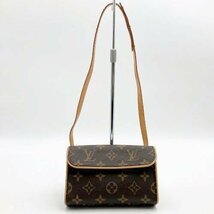 【美品】 LOUIS VUITTON ルイ・ヴィトン ポシェットフロランティーヌ モノグラム ウエストバッグ ポーチ ブラウン レディース M51855 USED_画像1