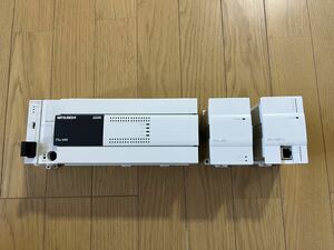 Mitsubishi 三菱電機　PLC シーケンサ　FX3U-485ADP-MB FX3U-64MT/ES FX3U-4AD FX3U-ENET-L ４点セット。