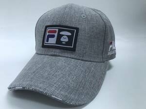 海外ダンサー御用達★☆A BATHING APE×FILA☆ベルトバックキャップハット帽子☆GRAY