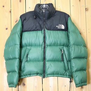 [PT12246] ザノースフェイス ダウンジャケット ヌプシ グースダウン グリーン系 S THE NORTH FACE