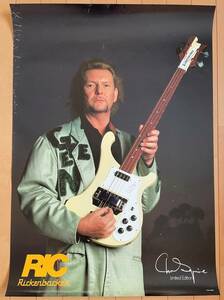 大型ポスター「リッケンバッカー　クリス・スクワイア」Rickenbacker Ltd Edition Chris Squier #4001 Bass Poster 1991 　YES