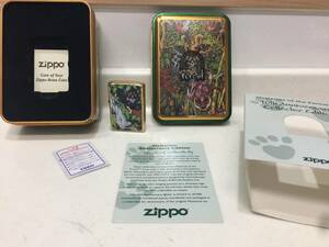 Zippo ジッポー MYSTERIES OF THE FOREST ミステリー オブザ フォレスト アニマル ゴールド 10th 05年製 未使用　　　 KJ1HU　　　MM