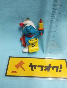  Vintage Smurf figure ornament PVC Christmas 