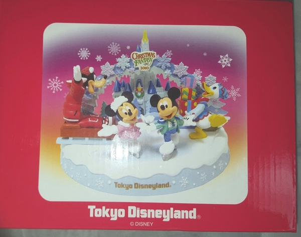 クリスマス ファンタジー 2010 限定 ミッキー ミニー スケート フィギュア 置物 未使用 TDL Christmas Fantasy Mickey minnie mouse figure