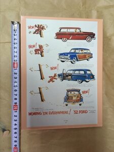 正規品 300 pcs FORD フォード RS-3-46 YASUTOSHI IKUTA フォード パズル 未使用 車 CAR 52 puzzle WOWING'EM EVERYWHERE! '52 FORD WOW!