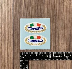 送料無料 Tommaselli Motorcycle Parts Oval Sticker トマゼリ ステッカー シール デカール ホワイト 2枚セット 40mm x 20mm