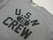 【送料無料 31%OFF】HOUSTON ヒューストン ピグメント加工 スウェット クルーネック 「U.S.N CREW」　　 NO.22051 GRAY_Mサイズ_画像4