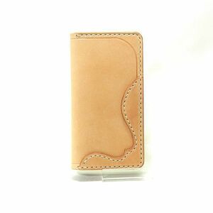 [ accepting an order work ]iPhone 13 mini / 12 mini saddle leather notebook type case ( cow leather ) [040000]