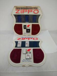 【送料無料】【未使用】ZIPPO 1971年 パネル付き レギュラー1 スリム2 ケース1 / エッチング色有り 