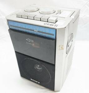 ^SONY CFM-11 CASSETTE-CORDER^AM/FM wide 2 band radio cassette recorder radio-cassette cassette reproduction / radio reception OK Junk present condition ^80