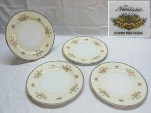 昭和20年代☆オールドノリタケ 月桂樹 マルキ印 直径約25cm プレート 1947年 Noritake ノリタケ マルキ アラベスク風 皿 大皿 花 レトロ 80